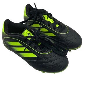 Adidas Goletto VII FG Soccer Cleats Youth Size 10K Black & Green Synthetic